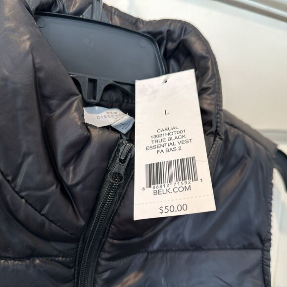 Women's New Directions 'Essential' Black Puffer Vest Size L - NWT - Picture 3 of 3
